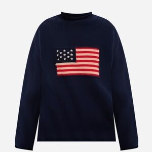Tuckernuck Navy Cotton Americana Sweater - Women's Medium